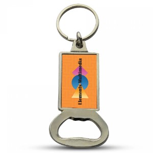 Rectangular Bottle Opener Key Chain - CJ1120