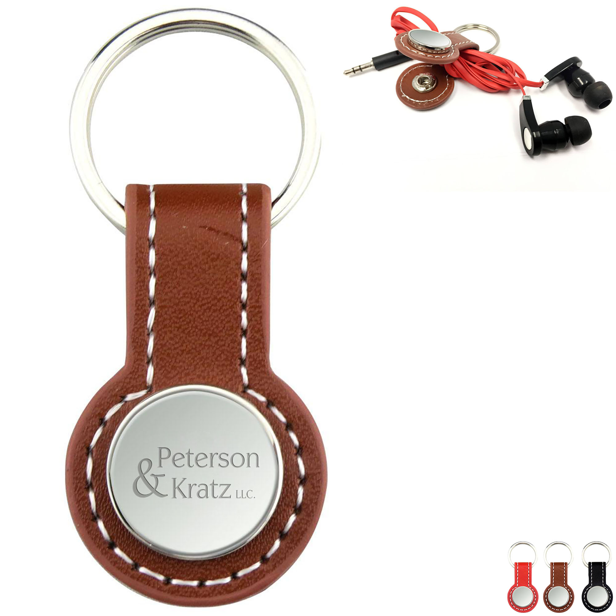 Product Photo 1 Slim Key Snap Leatherette Cord Organizer Key Chain
