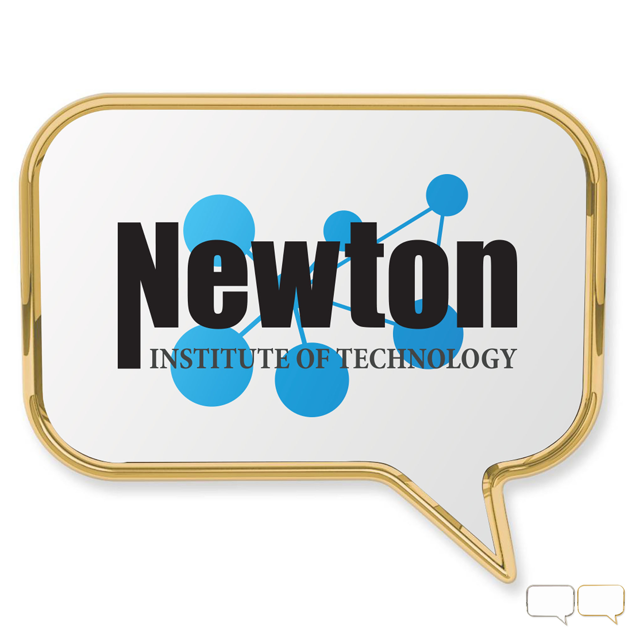 Product Photo 1 Rectangle Speech Bubble Lapel Pin