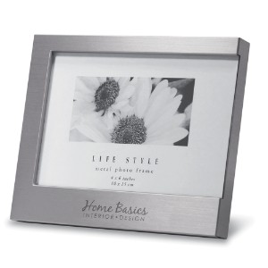 C Brushed Aluminum Photo Frame, 4" x 6" - MP1165