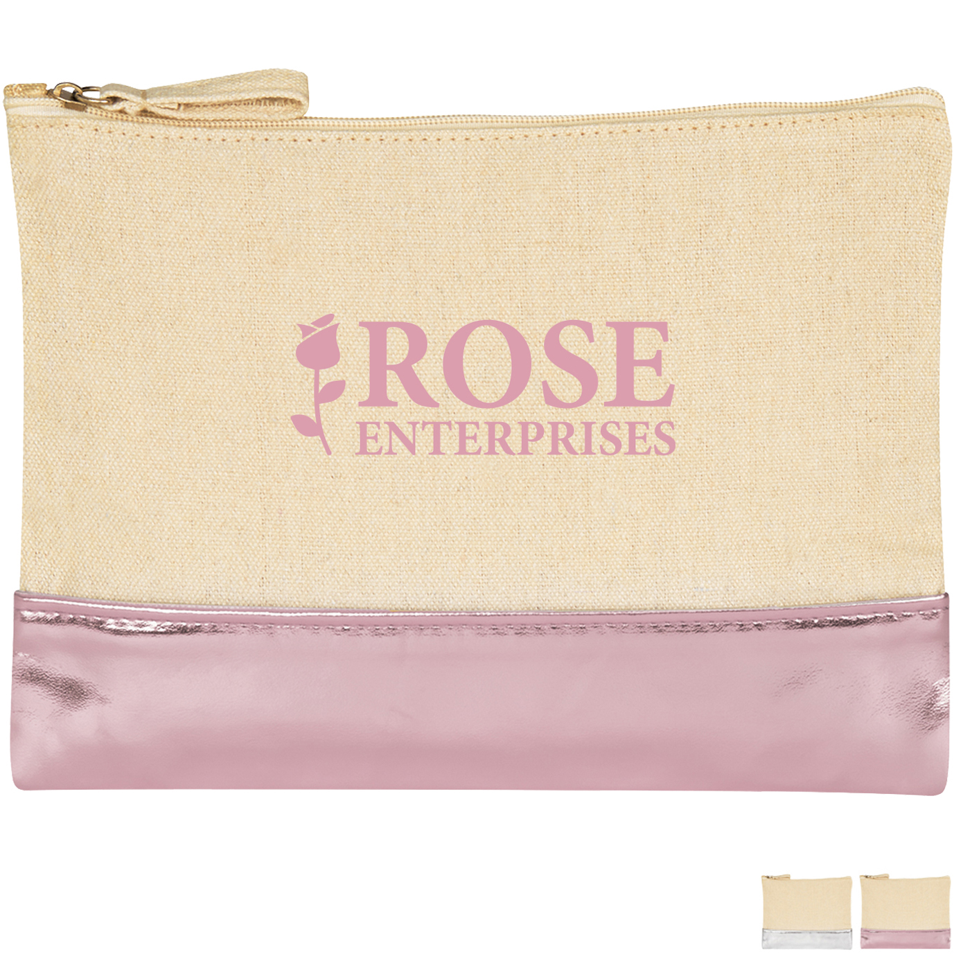 Product Photo 1 Cotton Cosmetic Bag w/Metallic Accent