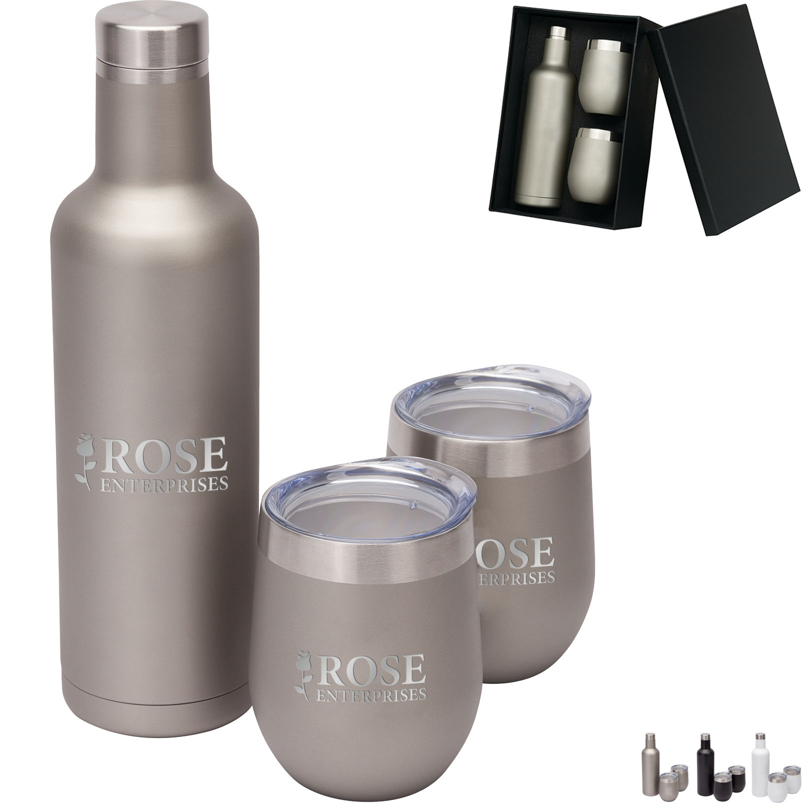 Product Photo 1 Bliss Wine Bottle & 2 Tumbler Gift Set