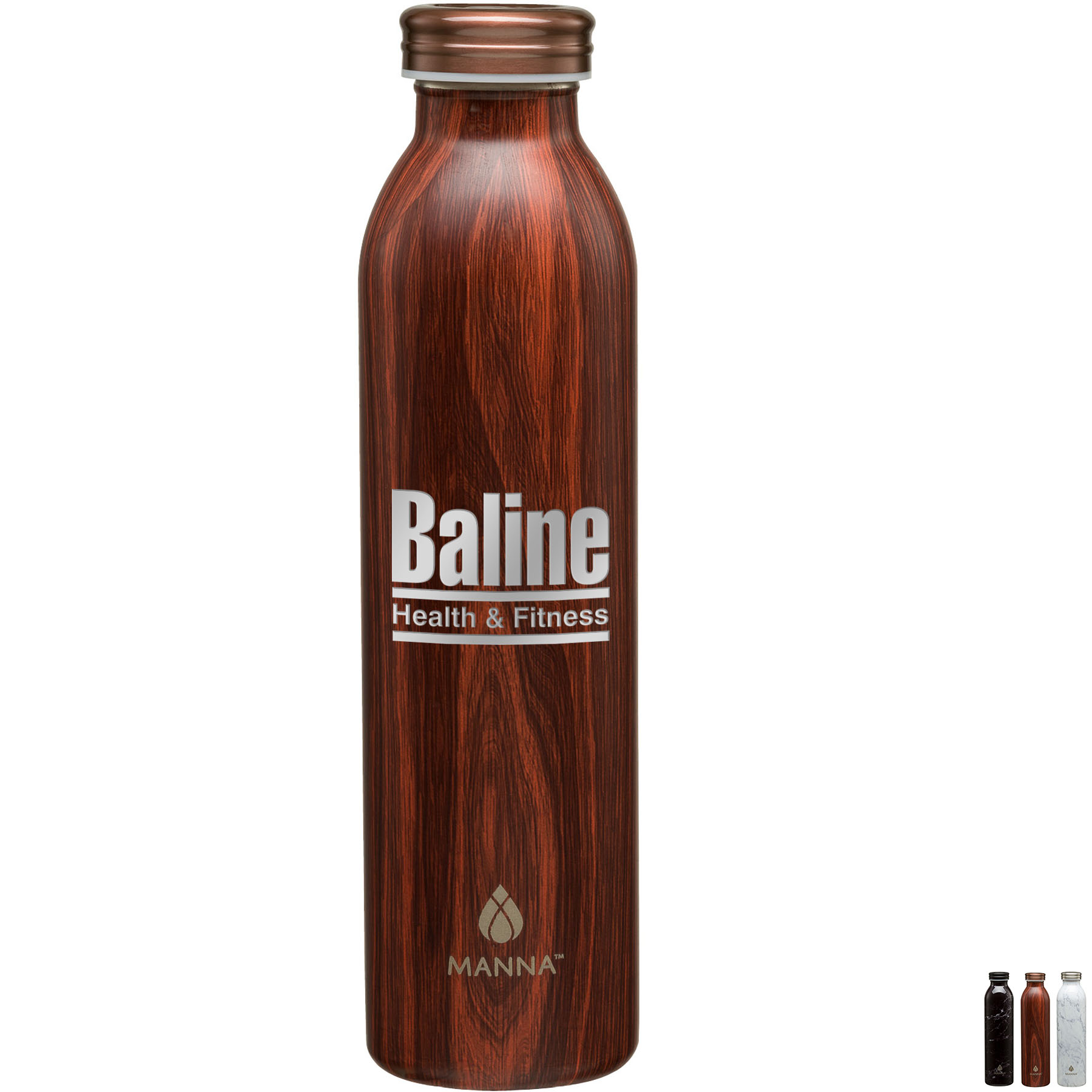Product Photo 1 Manna™ Retro Stainless Steel Water Bottle, 20oz.