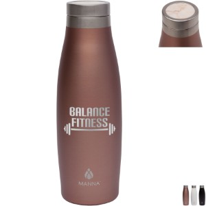 Manna™ Oasis Stainless Steel Water Bottle w/ Marble Lid, 18oz. - LG1309