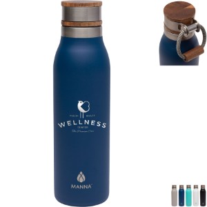 Manna™ Ascend Stainless Steel Water Bottle w/ Acacia Lid, 18oz. - LG1311