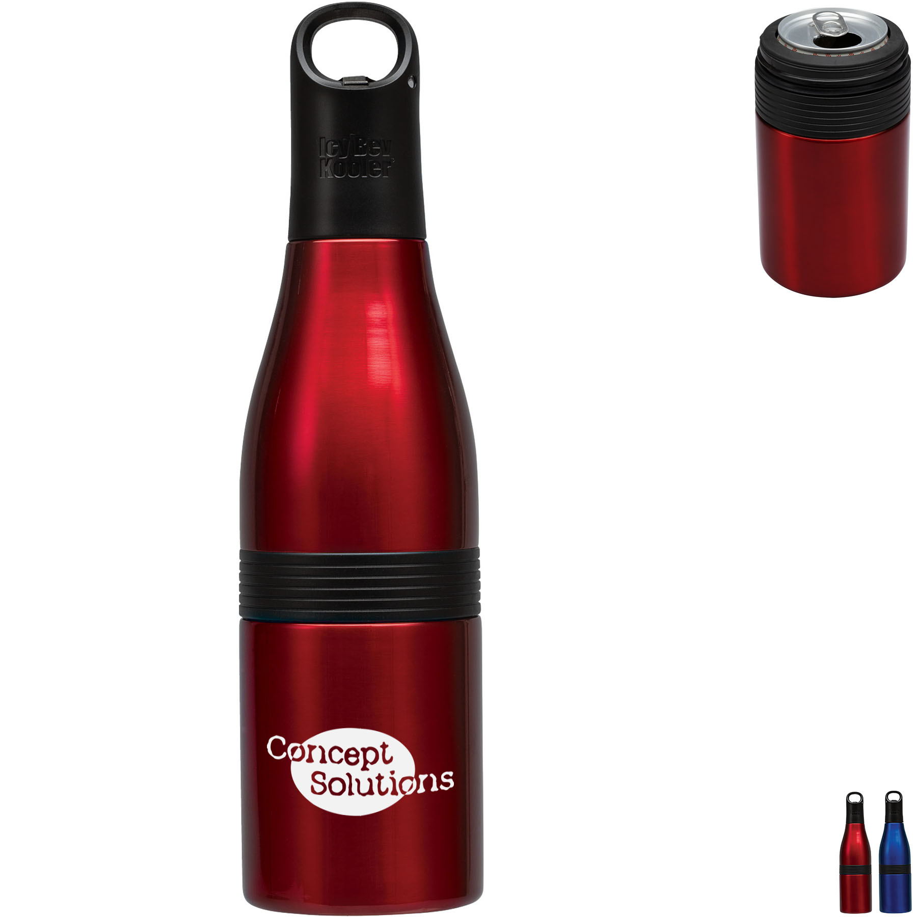 Product Photo 1 Liquid Fusion® Icy Bev Kooler® 3-In-1 Double Wall, Stainless Steel Bottle, 22oz.