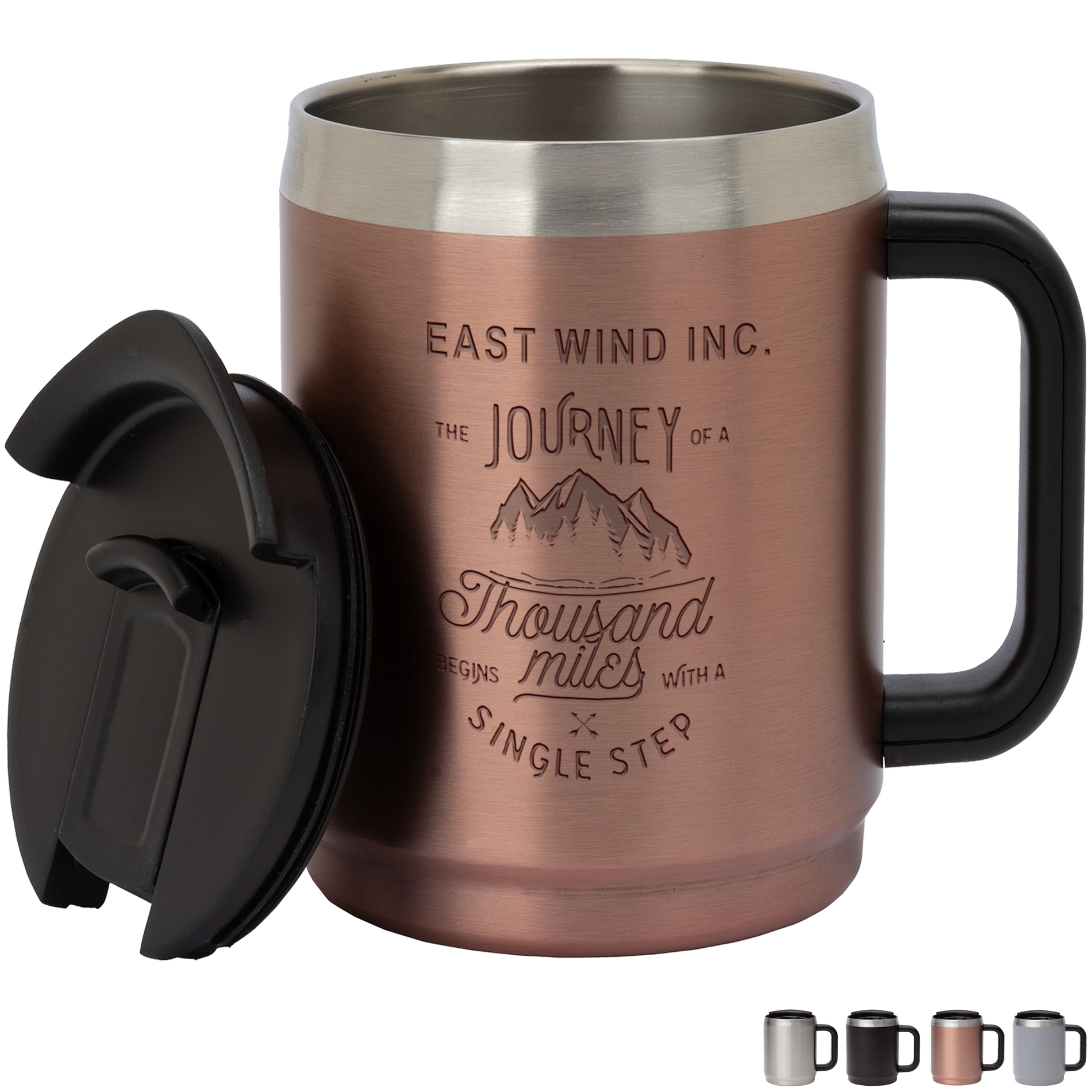 Product Photo 1 Manna™ Boulder Stainless Steel Camping Mug w/ Handle, 14oz.
