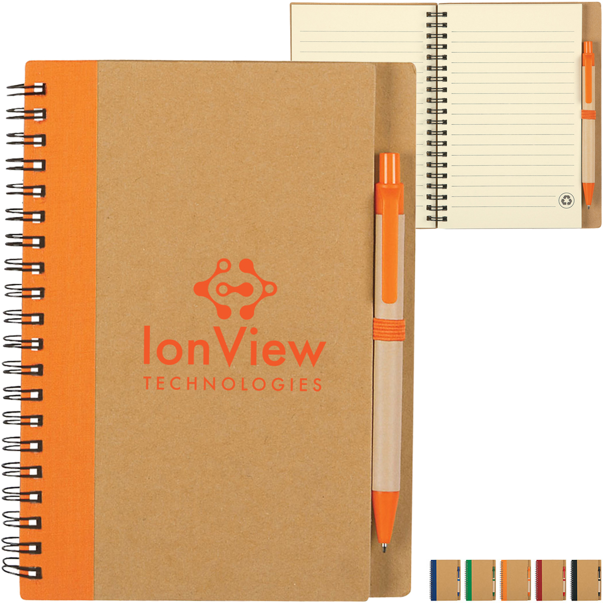 Product Photo 1 Eco-Inspired Spiral Notebook and Pen Set, 5-1/4" x 7"
