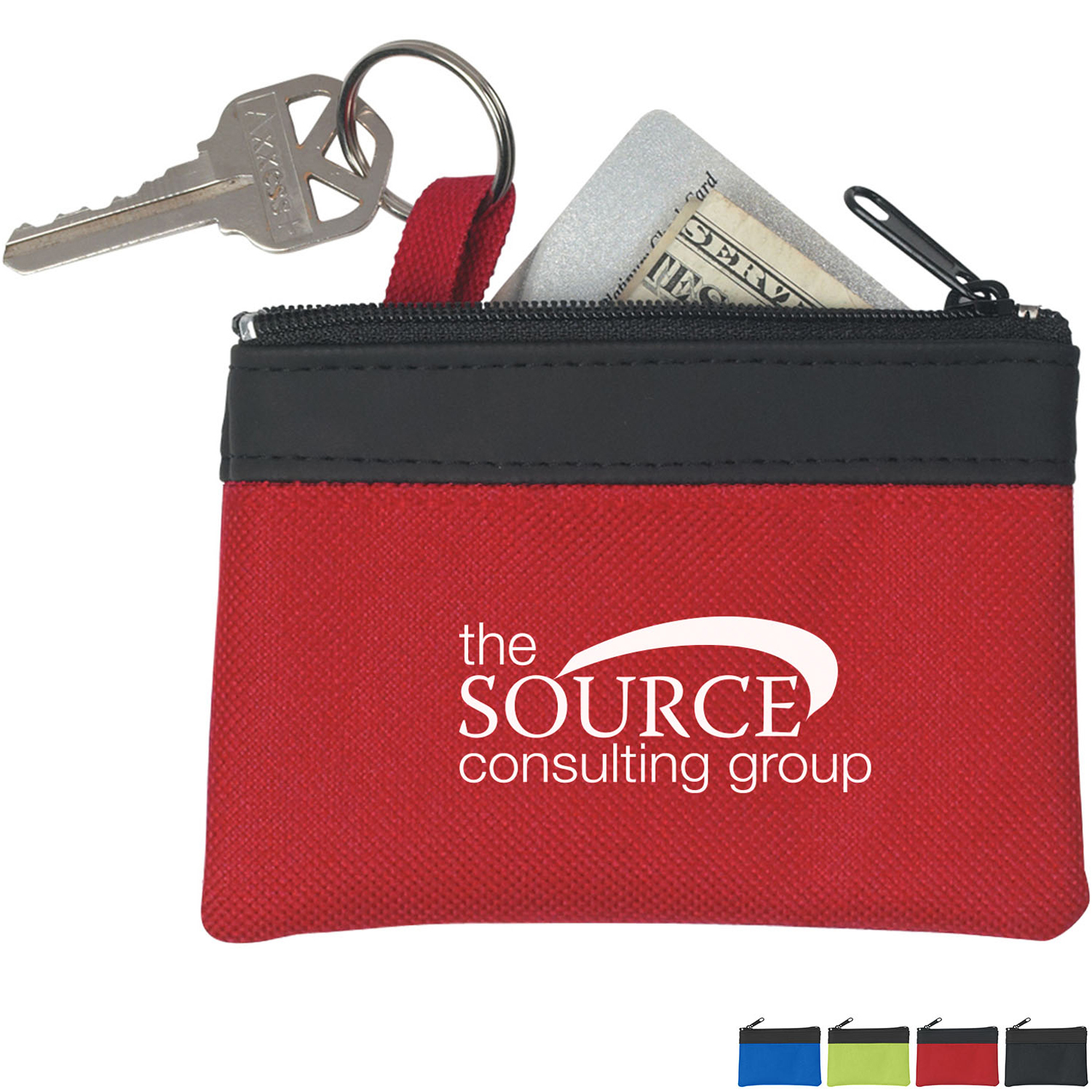 Product Photo 1 Zippered PVC & Polyester Coin Pouch