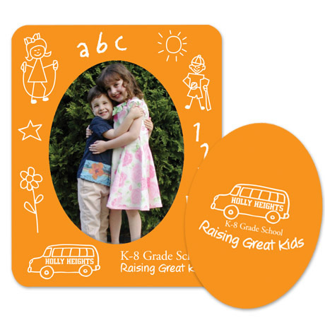 Product Photo 1 Oval Picture Frame Magnet - Stock Design ABC