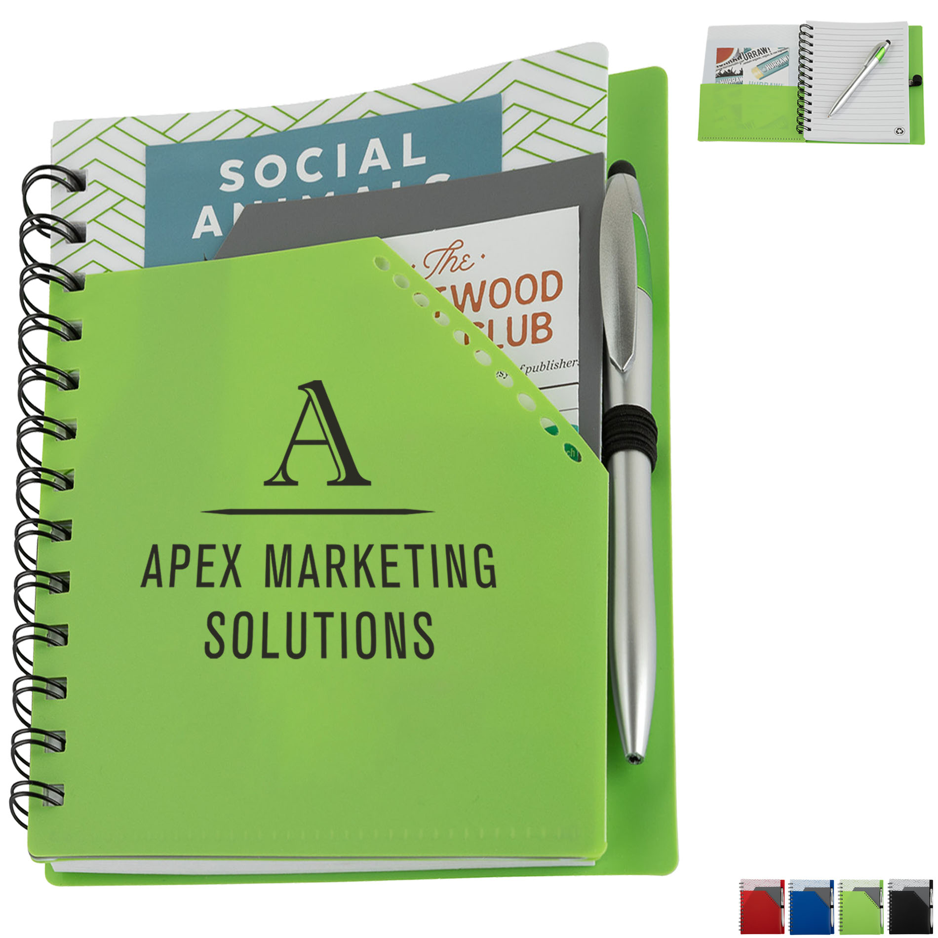 Product Photo 1 Trapezoid Junior Notebook w/ Stylus Pen, 6" x 7-1/8"