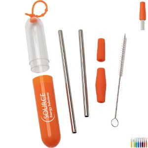 Paloma 5-Piece Stainless Steel Straw Set - LG1340