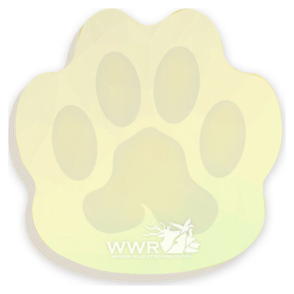 Product Photo 1 BIC® Paw Shape Adhesive Notepad, 3" x 3", 25 Sheets