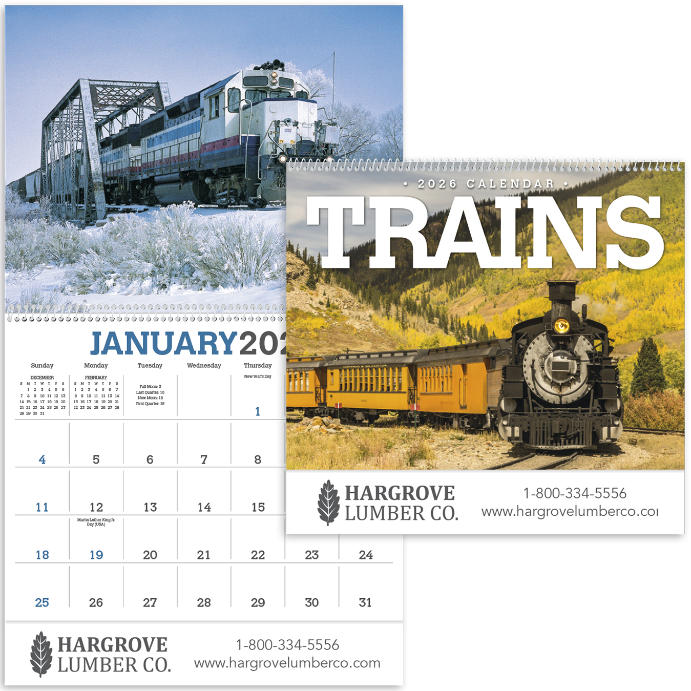 Product Photo 1 Trains Wall Calendar