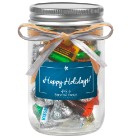 Photo 9 Raffia Bow Glass Mason Jar with Hershey's® Holiday Mix, 12oz.