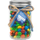 Photo 17 Raffia Bow Glass Mason Jar with M&M's® , 12oz.