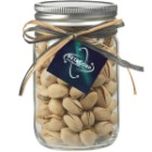 Photo 19 Raffia Bow Glass Mason Jar with Pistachios, 12oz.