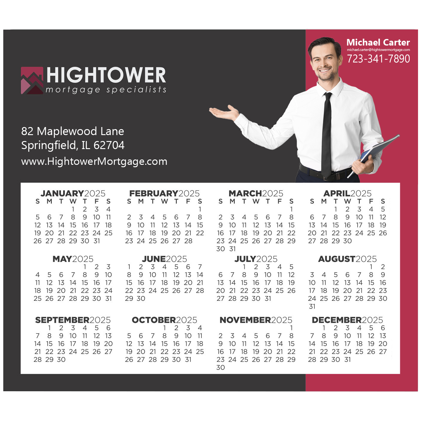 Product Photo 1 Square Corner Calendar Magnet 3-13/32" x 3-29/32"