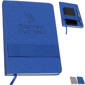 Council Textured Journal w/ Phone & Pen Holder, 5-1/2" x 8-1/4" - AR6427