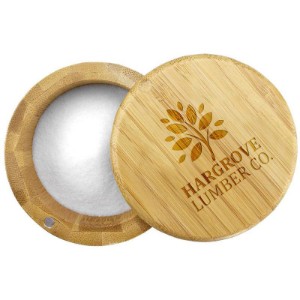 Round Bamboo Salt Box - TB2040