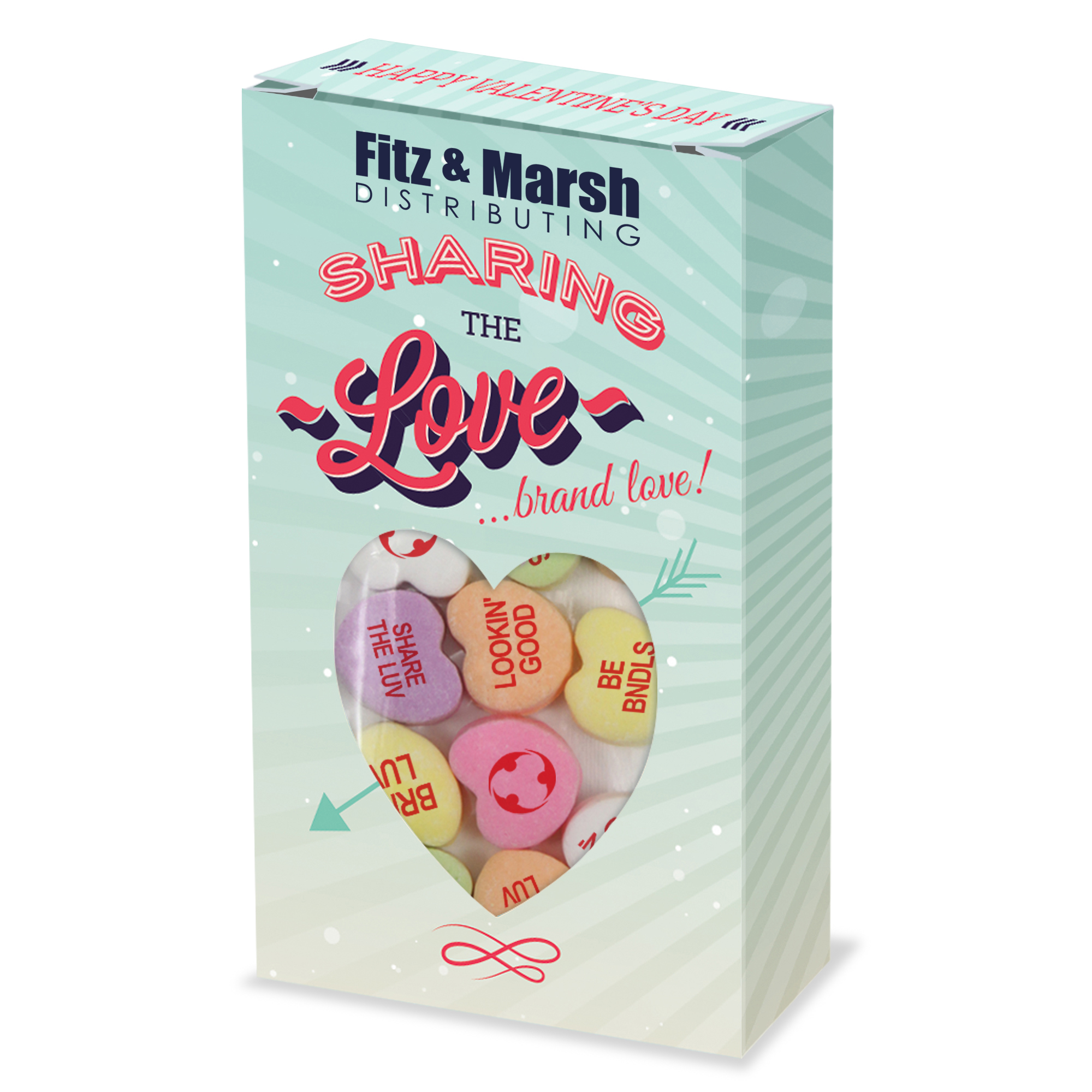 Product Photo 1 Conversation Hearts Window Box, Custom Message