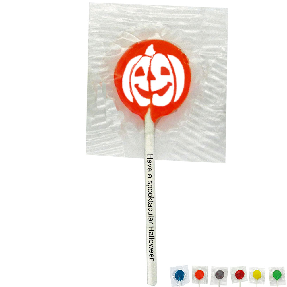 Product Photo 1 Halloween Pumpkin Design, Custom Lollipops