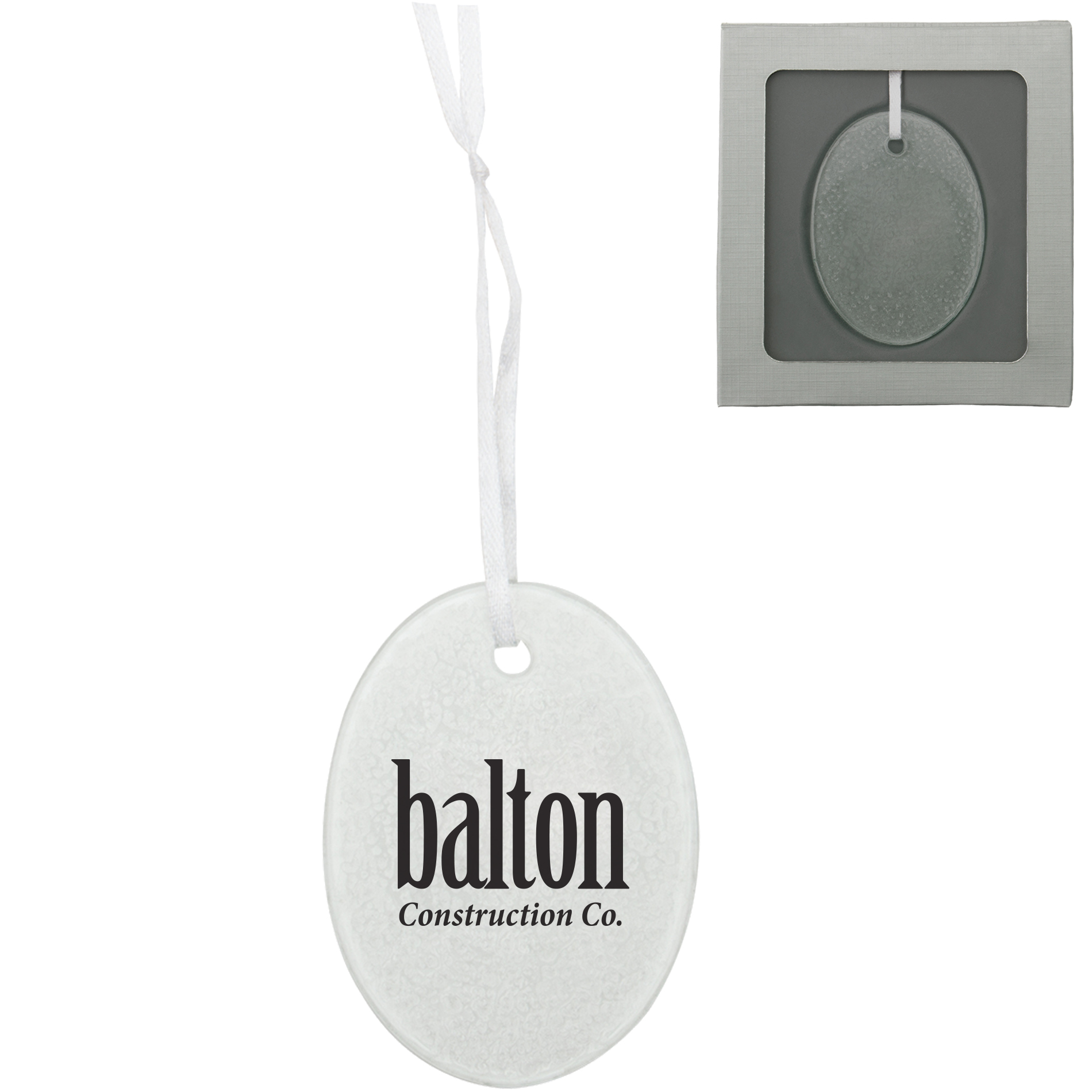 Product Photo 1 Hammered Glass Oval Ornament