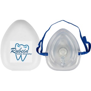 CPR Compact Mask w/ O2 Inlet & Case - RX1415