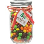 Photo 22 Raffia Bow Glass Mason Jar with Skittles®, 16oz.
