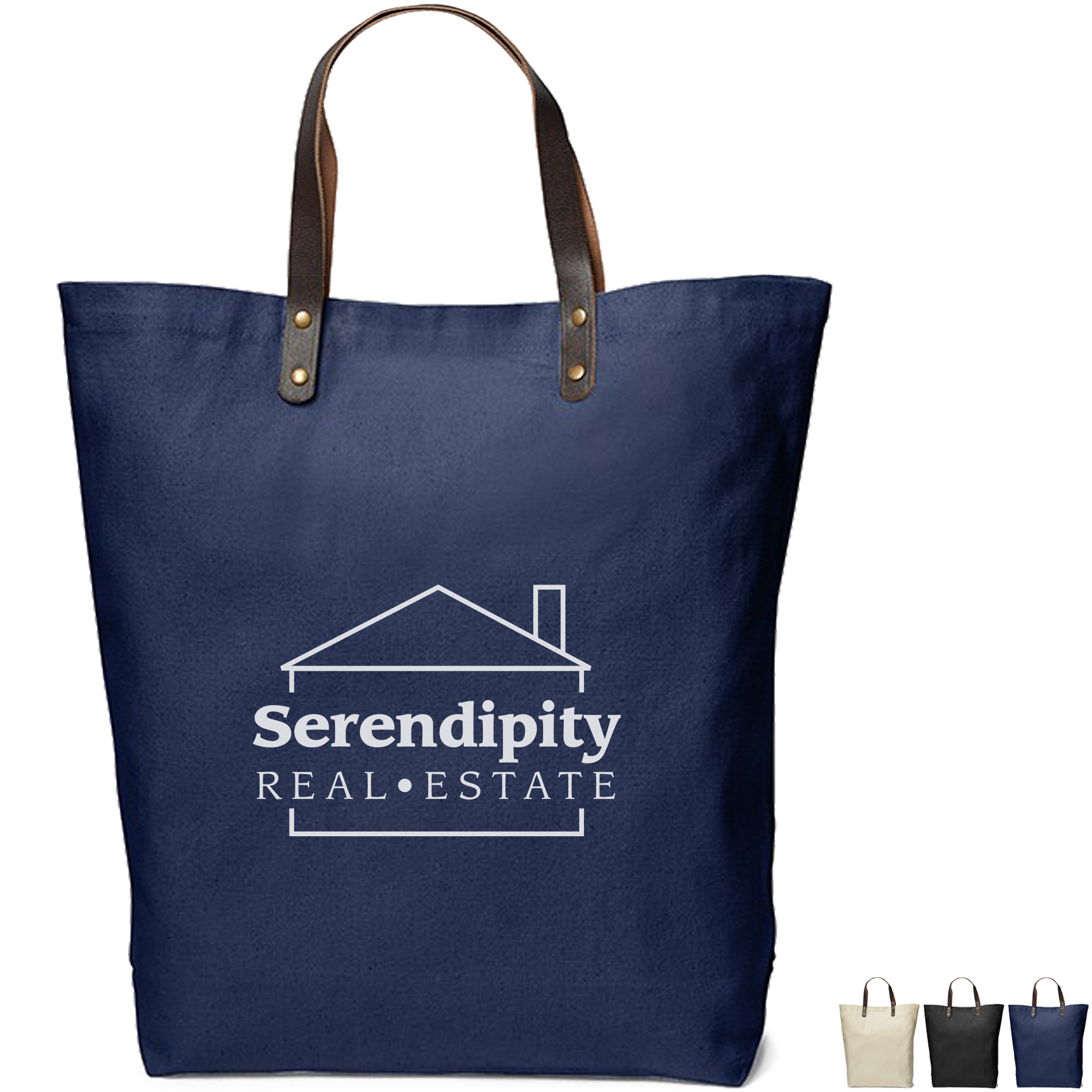 Product Photo 1 Urban Cotton Tote w/ Leather Handles