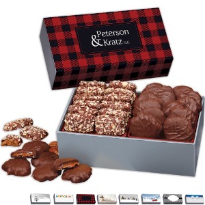 Pecan Turtles & English Butter Toffee in Holiday Gift Box - MR2170