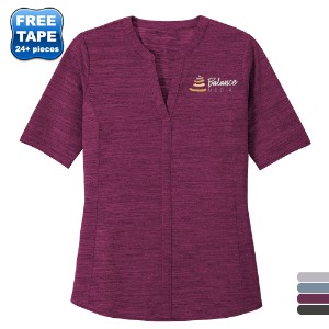 Port Authority® Stretch Ladies' Stretch Heather Open Neck Top - WJ5705