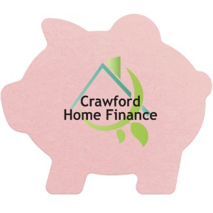 Pig Pulpboard Coaster w/ Full Color Imprint, 80 pt. - MA1175