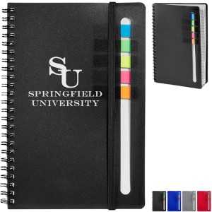 Semester Spiral Notebook w/ Sticky Flags, 6-1/4" x 8-1/2" - PM2874