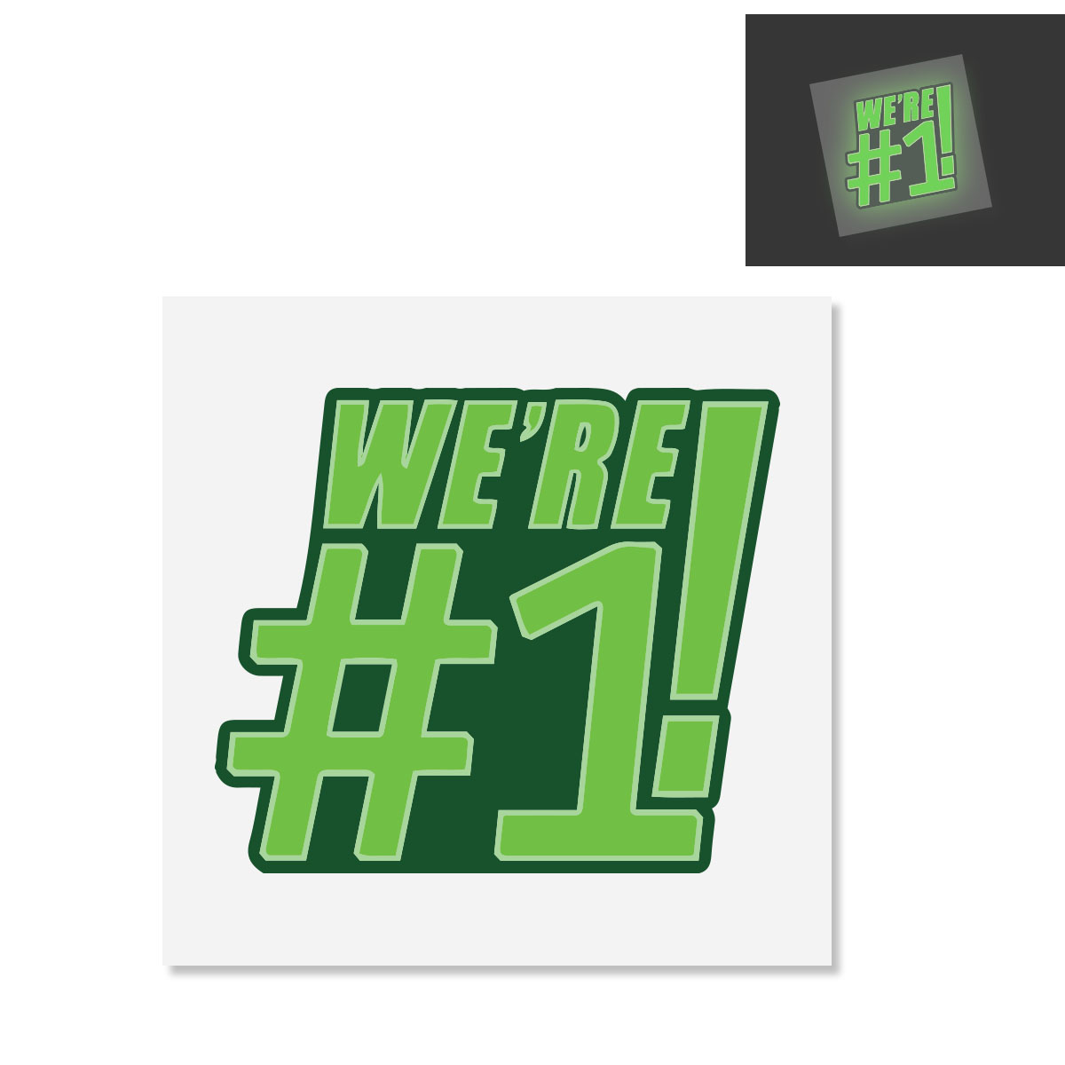 Product Photo 1 Custom Glow-in-the-Dark Temporary Tattoo, 2" x 2"