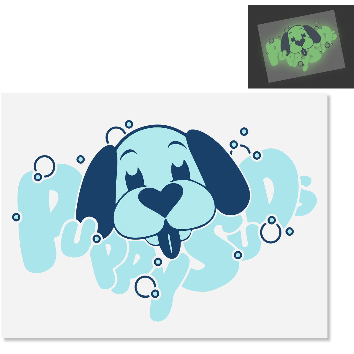 Product Photo 1 Custom Glow-in-the-Dark Temporary Tattoo, 4" x 6"