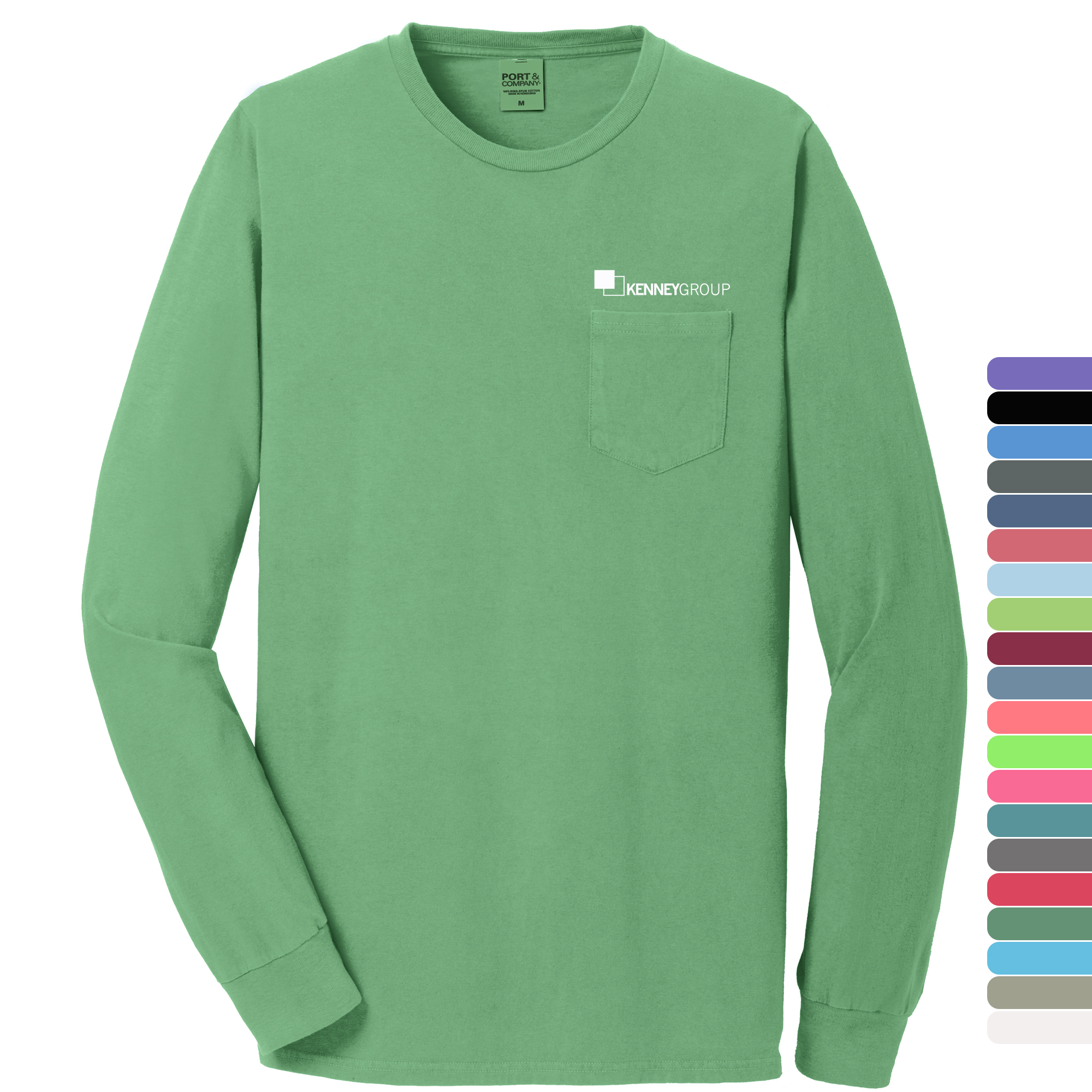 Product Photo 1 Port & Company® Beach Wash™ Garment-Dyed Unisex Long Sleeve Pocket Tee