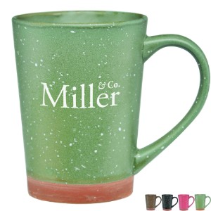 Hearth Speckle Design Terra Cotta Bottom Ceramic Mug, 16oz. - GA1020