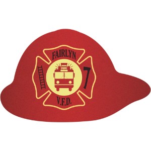 Fire Helmet Pulpboard Coaster w/ Full Color Imprint, 80 pt. - MA1190