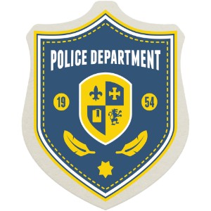 Badge Pulpboard Coaster w/ Full Color Imprint, 80 pt. - MA1215