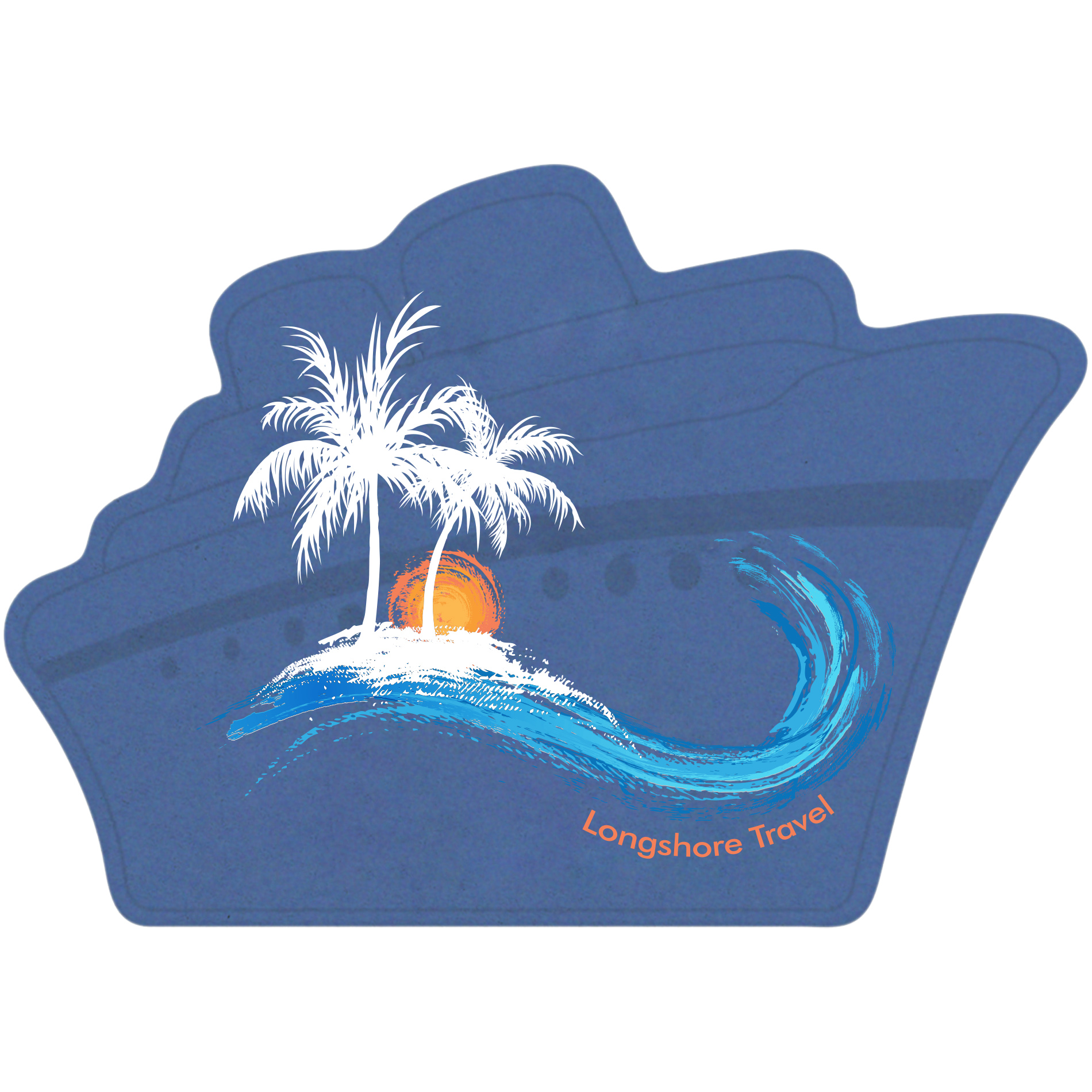 Product Photo 1 Ship Pulpboard Coaster w/ Full Color Imprint, 80 pt.