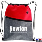 Photo 59 Two-Tone Heathered Polyester Drawstring Backpack