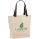 Cotton Canvas Tote w/ Faux Leather Handles