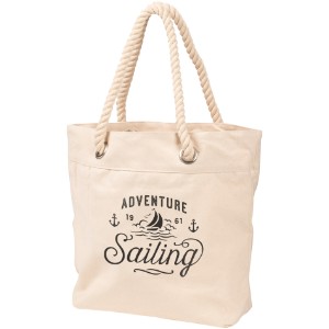 Trendy Cotton Canvas Rope Handle Tote - NJ1070