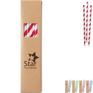 Paper Straw Set, 20pc. - CLOSEOUT! - PM1103