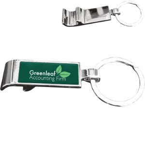 Chrome Bottle Opener Key Tag - OB1015