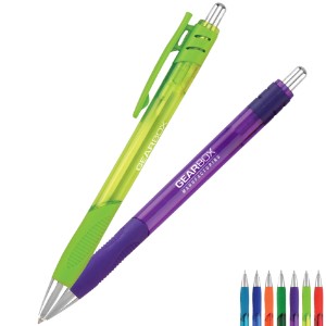 Metro Translucent Rubber Grip Retractable Pen - CD1430