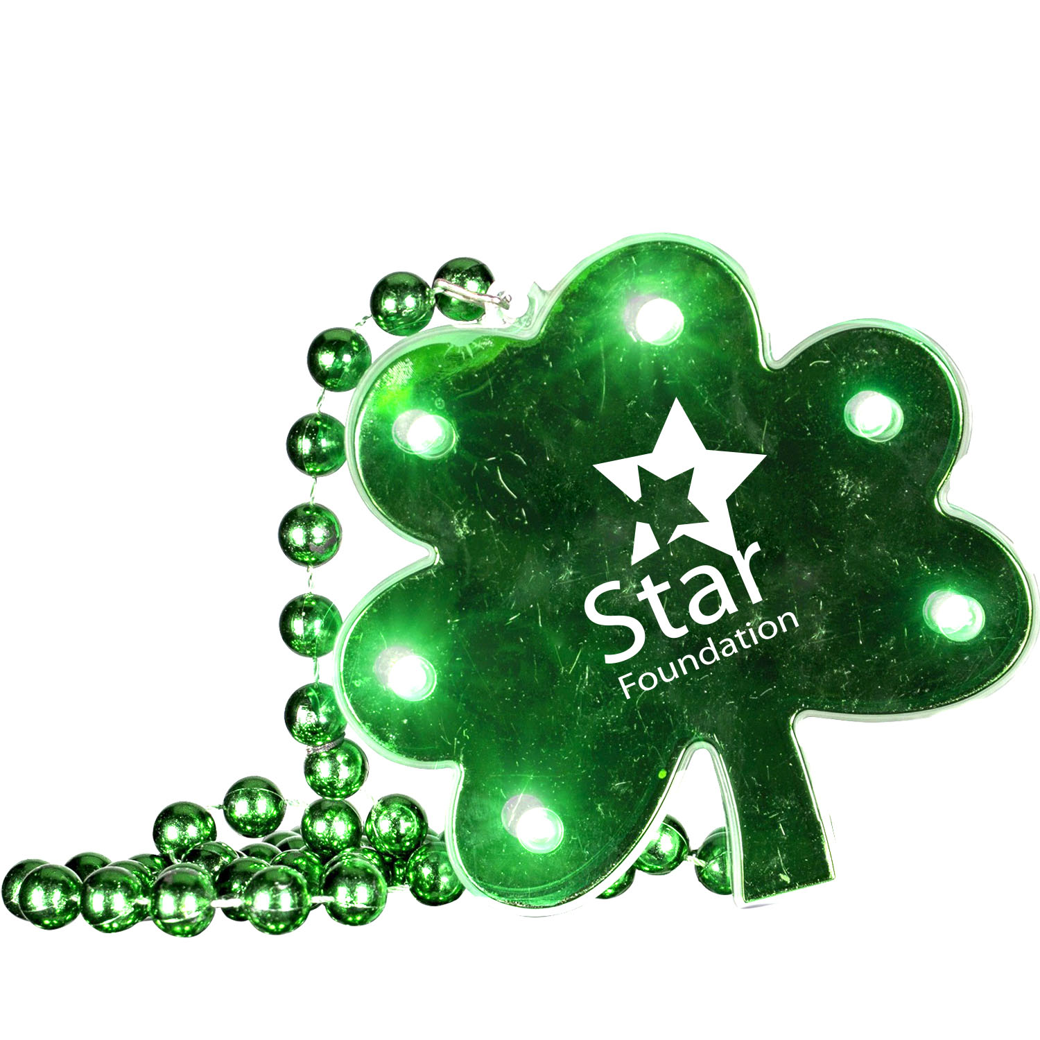 Product Photo 1 LED Shamrock Beaded Necklace