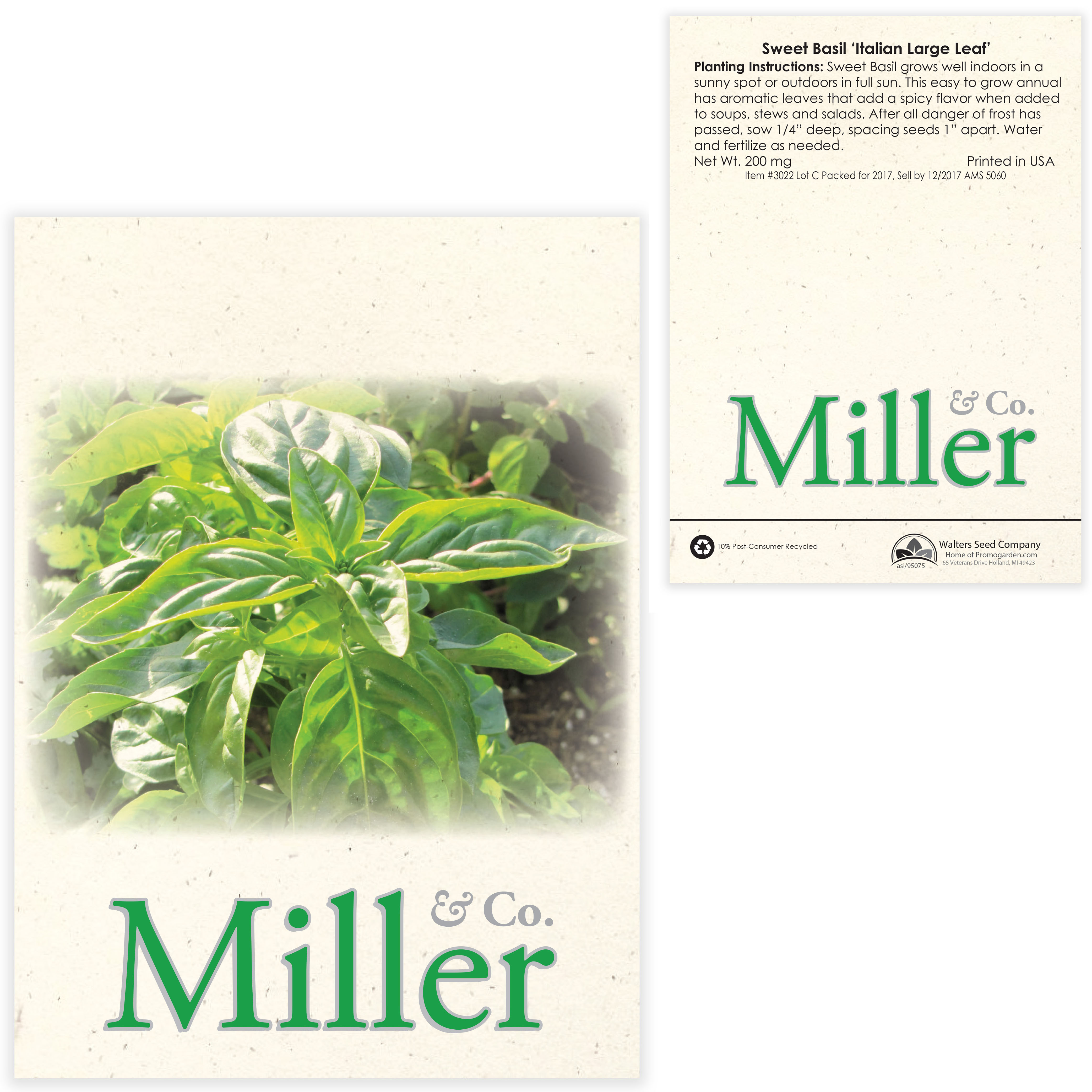Product Photo 1 Sweet Basil Seed Packet