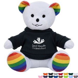 Rainbow Plush Bear, 6" w/ Shirt - HT1841